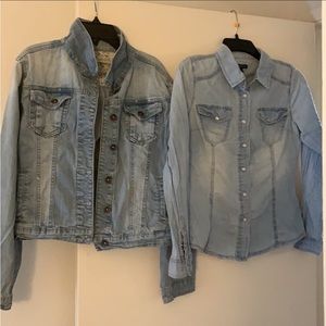 Denim Jean jacket and Miss # LiLi shirt